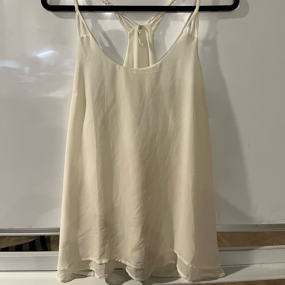 DNA Couture Sleeveless Blouse, Ivory/White